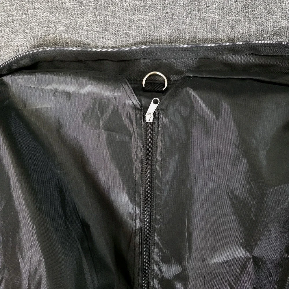 Benoss Milan Black Travel Garment Bag Full Length Foldable Quilted Pockets Gold